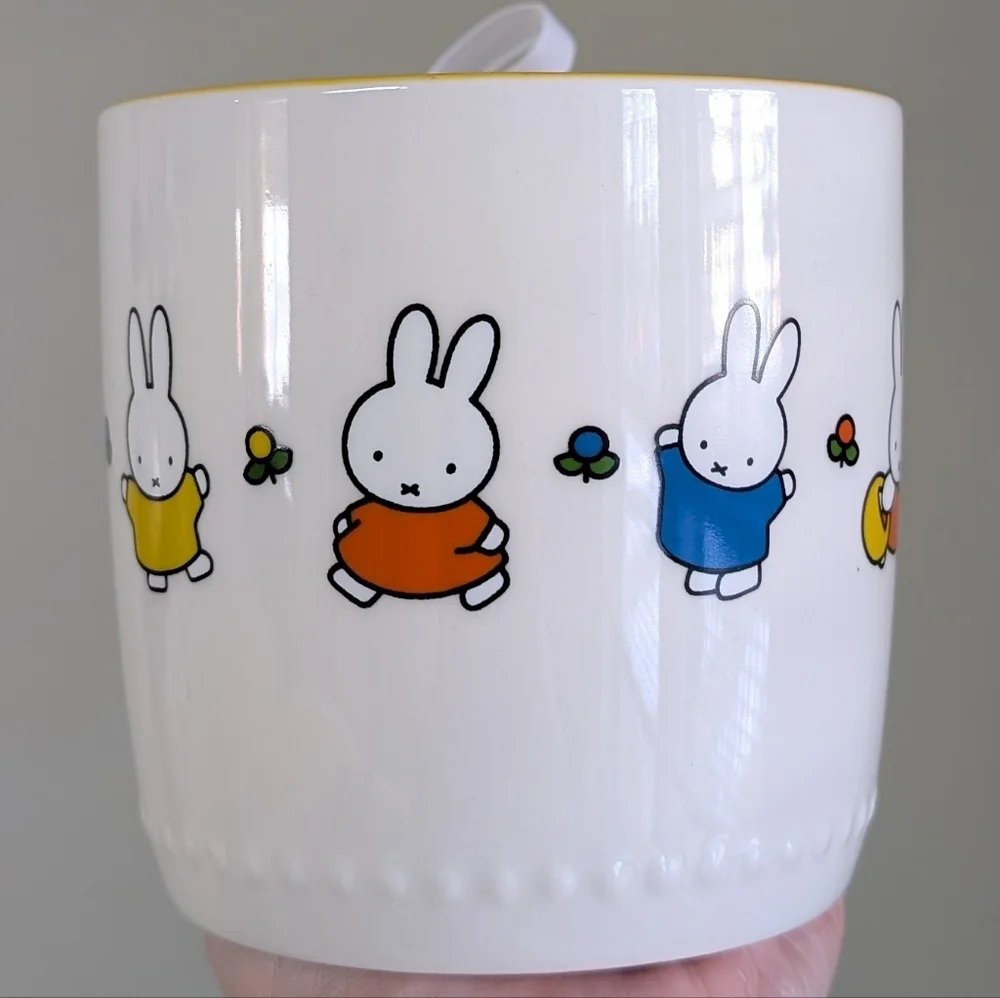 Miffy x Magenta Spring Miffy Mug with Wraparound Design, Sunny Yellow Interior💛 - Picture 3 of 6